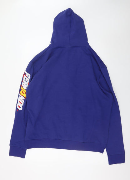 Mens UK Size 2XL McLaren Blue Full Zip Hoodie