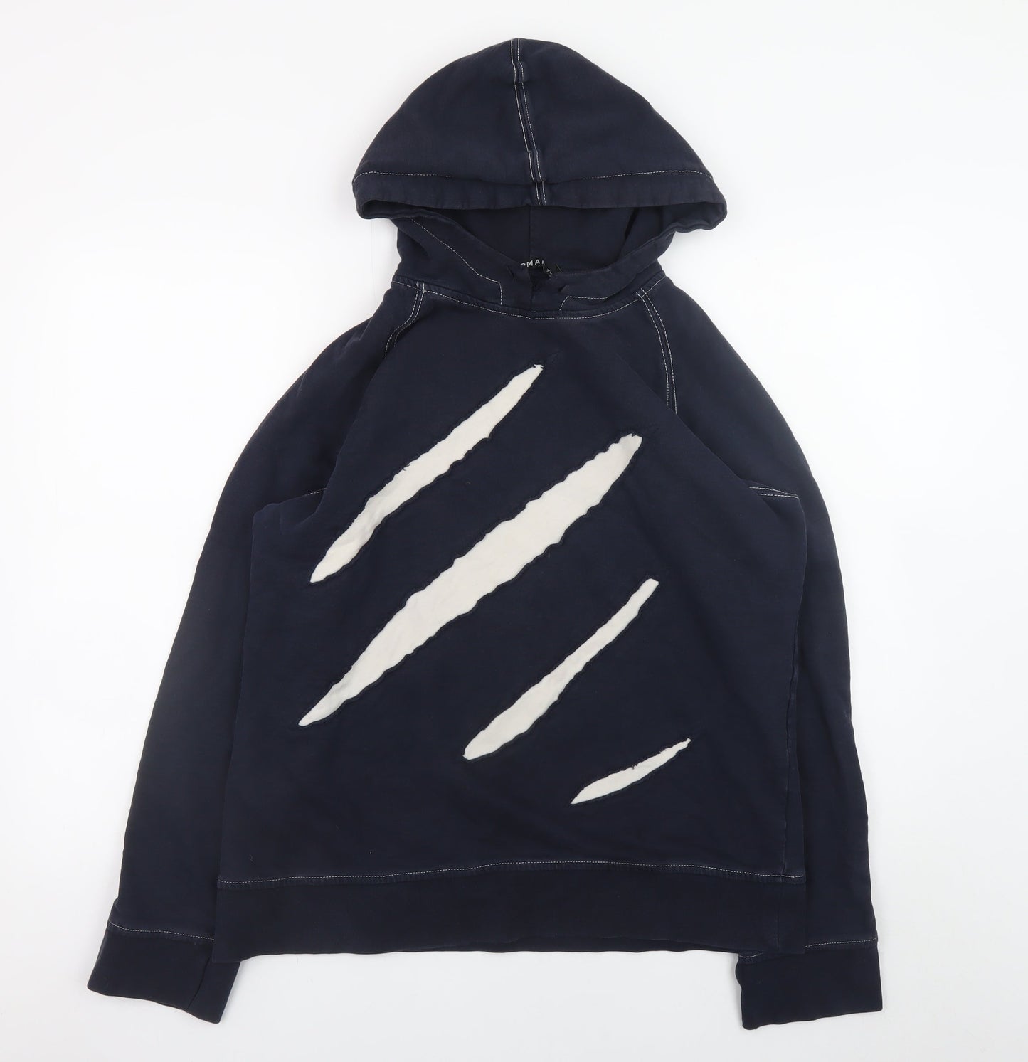 Mens UK Size XL Topman Blue Pullover Hoodie