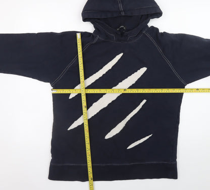 Mens UK Size XL Topman Blue Pullover Hoodie