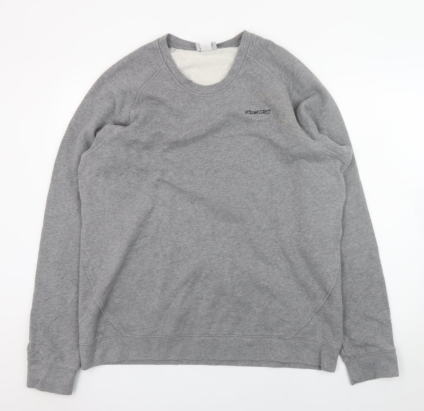 Mens UK Size 3XL Reebok Grey Pullover Sweatshirt