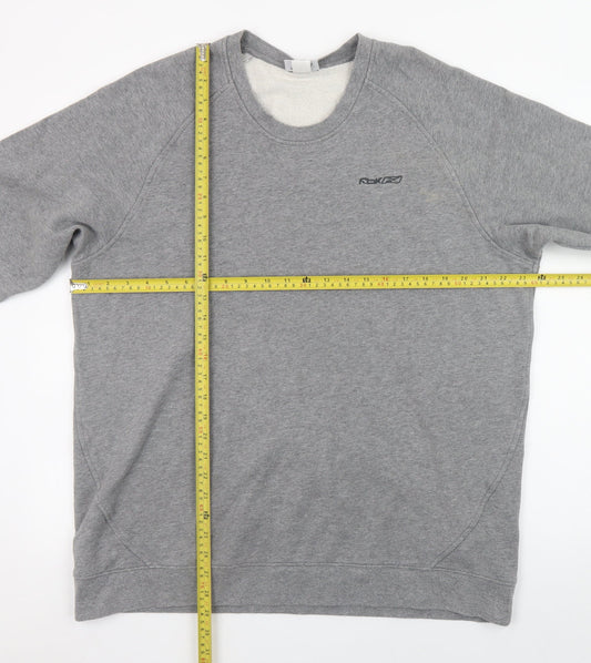 Mens UK Size 3XL Reebok Grey Pullover Sweatshirt