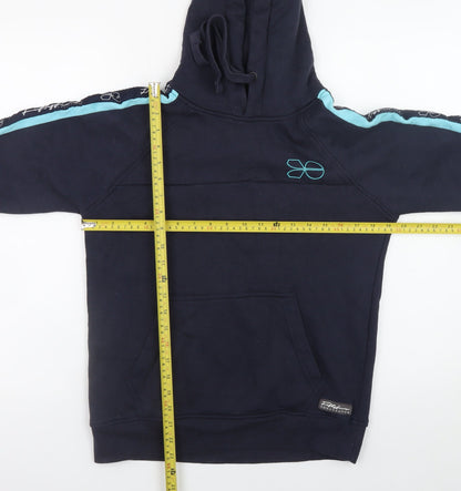 Womens UK Size S Crosshatch Blue Pullover Hoodie