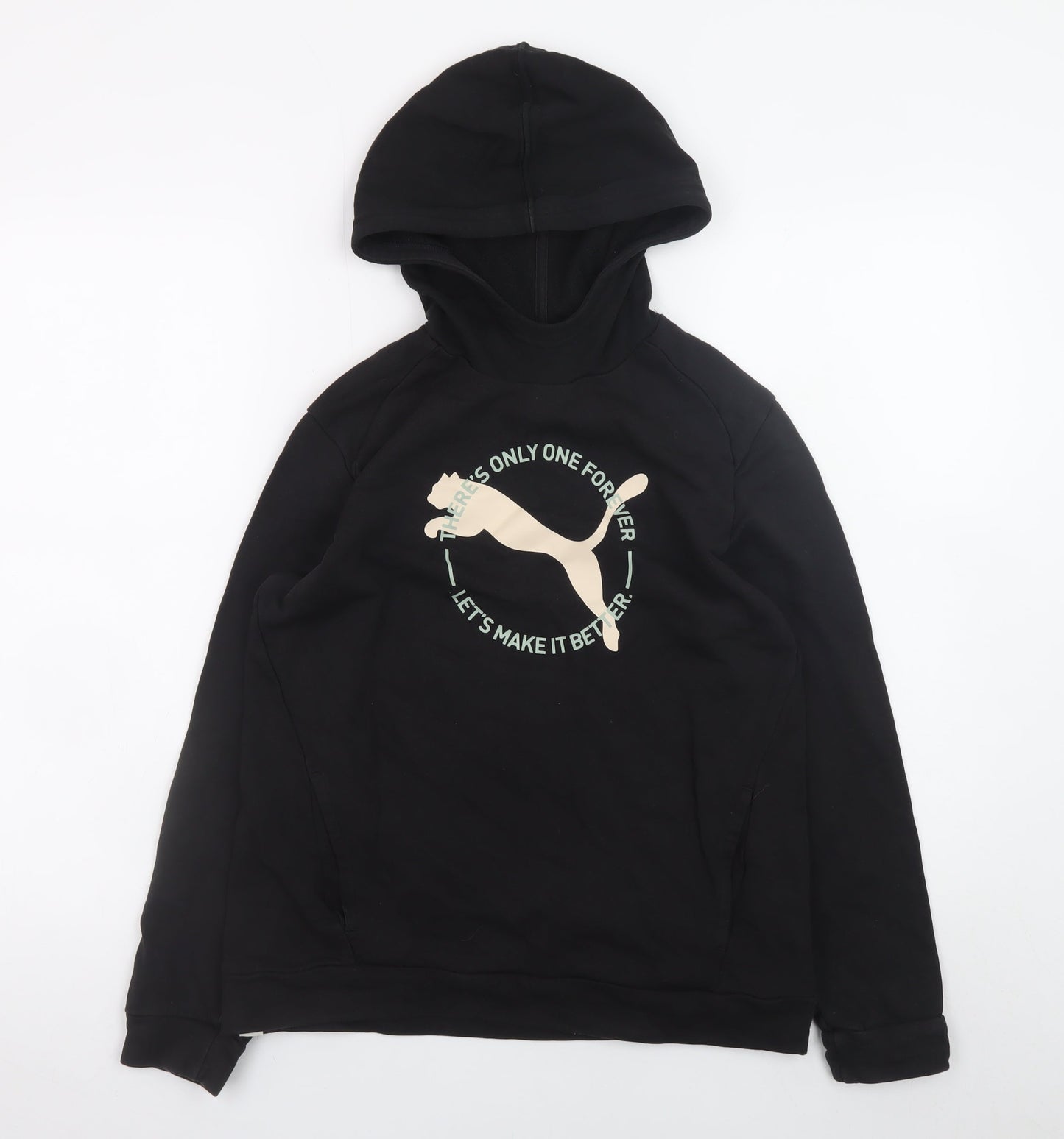 Boys UK Size 13-14 Years PUMA Black Pullover Hoodie