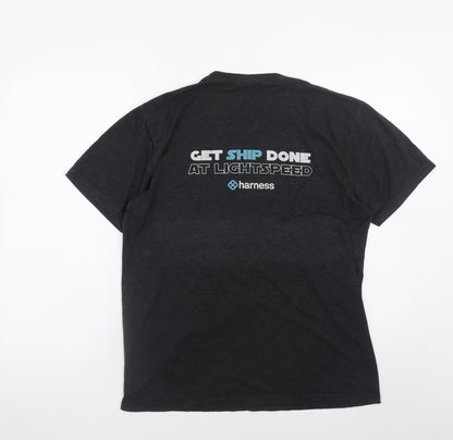 Mens UK Size M Next Level Black  T-Shirt