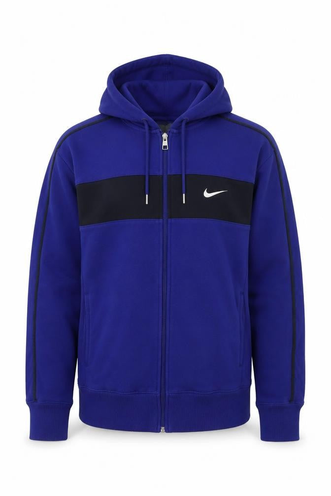 Mens UK Size L Nike Blue Full Zip Hoodie