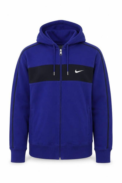 Mens UK Size L Nike Blue Full Zip Hoodie