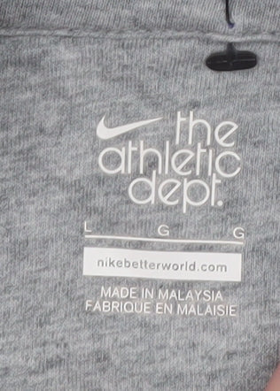 Mens UK Size L Nike Blue Full Zip Hoodie