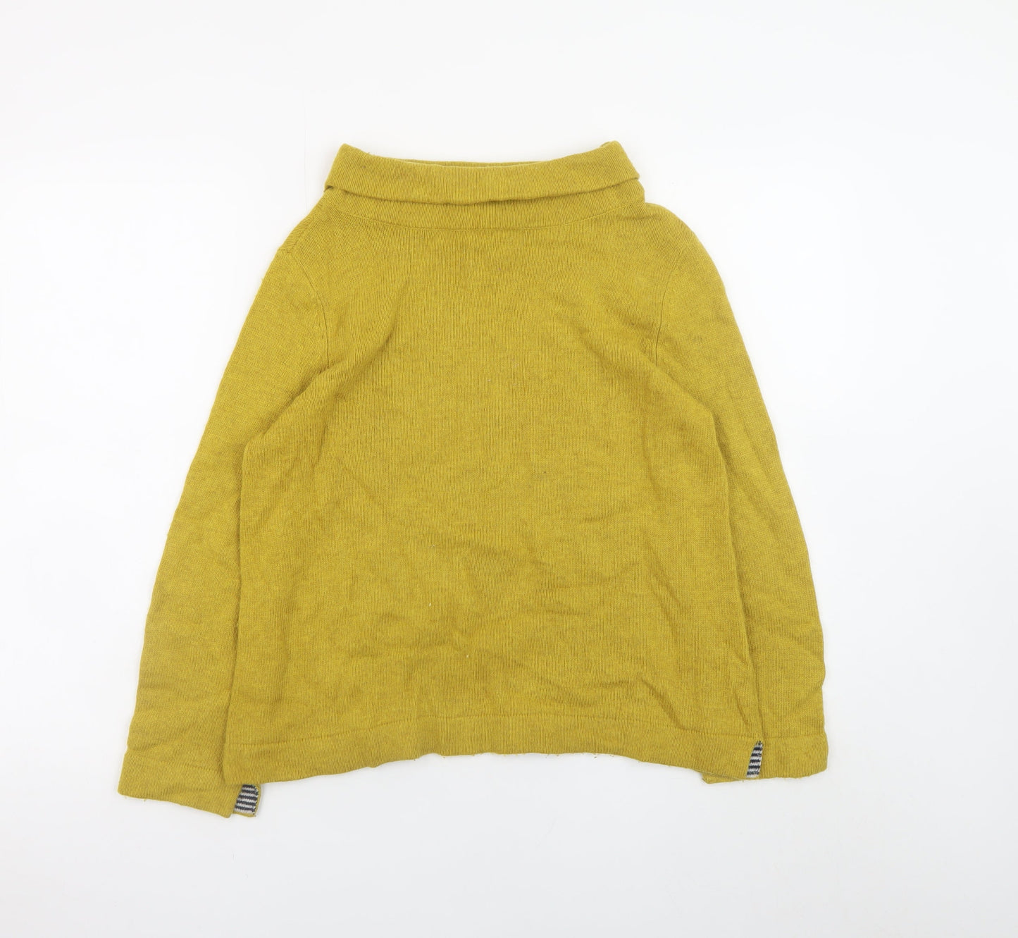 Seasalt Cornwall Women’s Yellow Cowl Neck Wool Blend Jumper Size 14