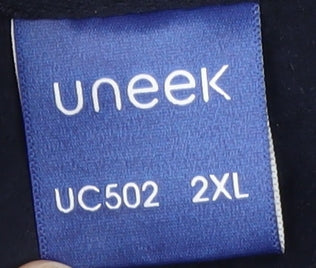 Mens UK Size 2XL Uneek Blue Pullover Hoodie