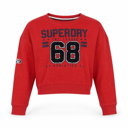 Womens UK Size XS Superdry Red Pullover Sweatshirt