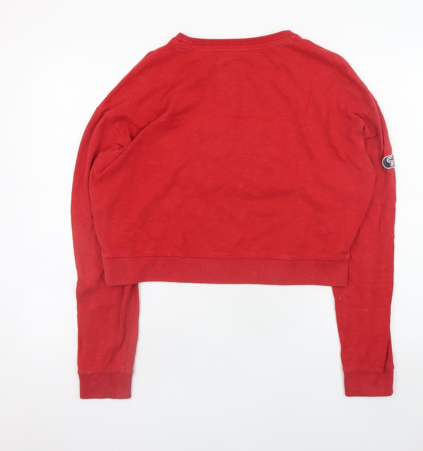 Womens UK Size XS Superdry Red Pullover Sweatshirt