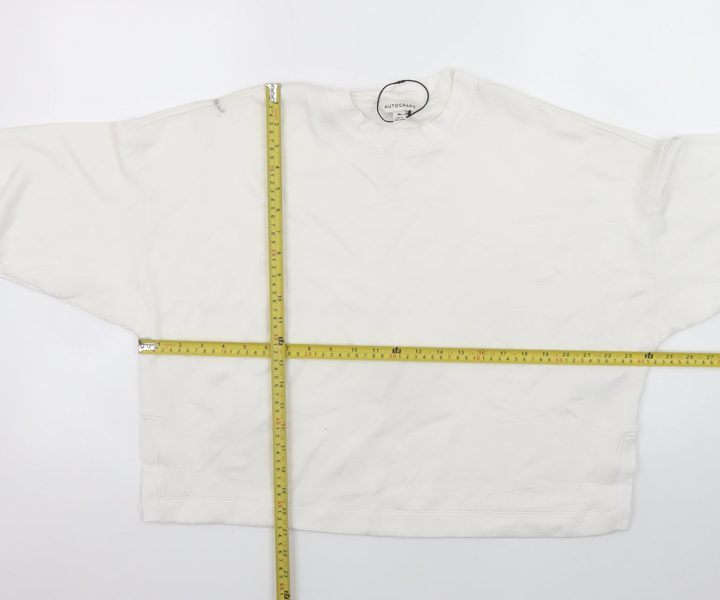 Womens UK Size M Marks and Spencer Ivory Pullover Sweatshirt