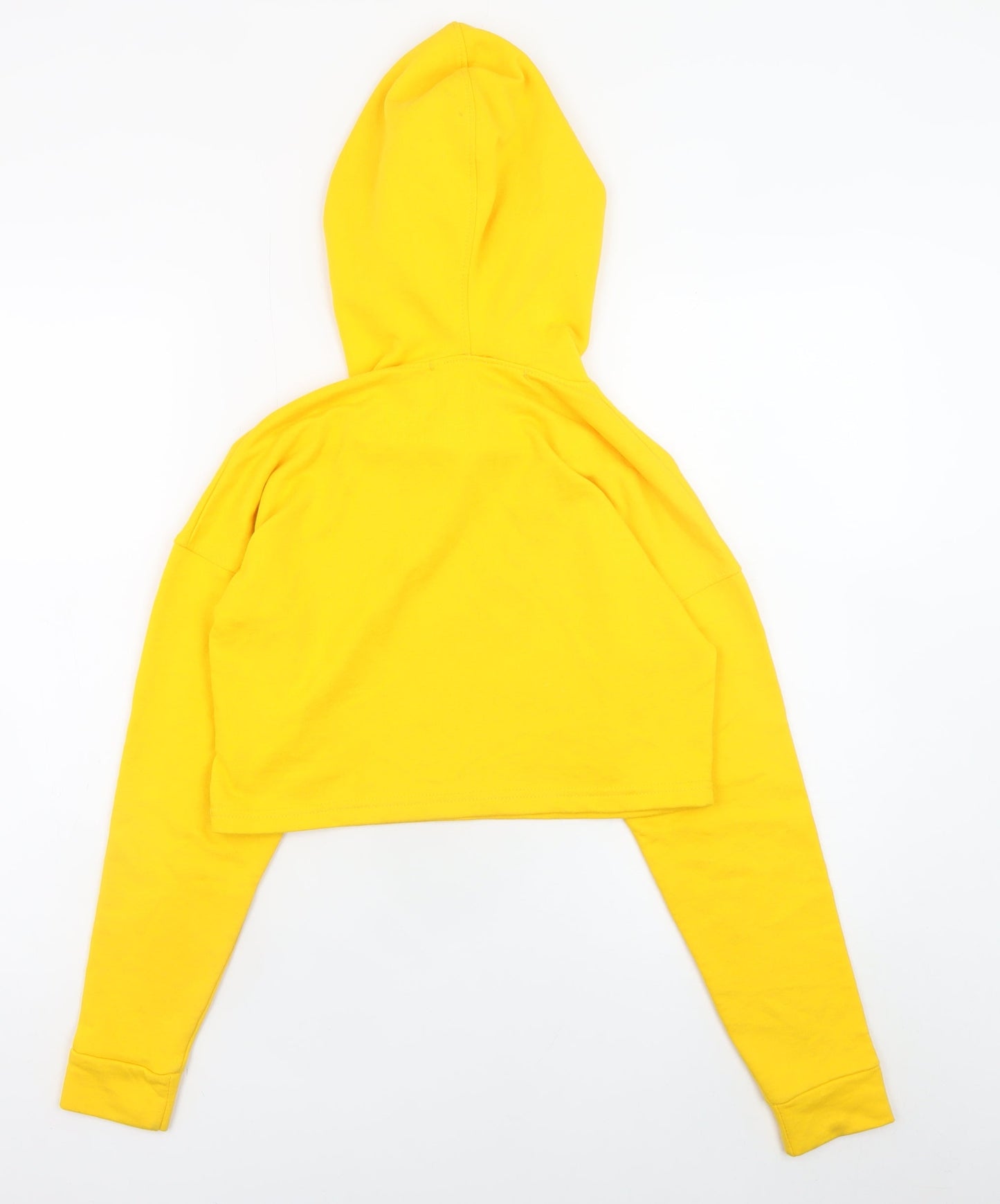 Womens UK Size 4 Missguided Yellow Pullover Hoodie
