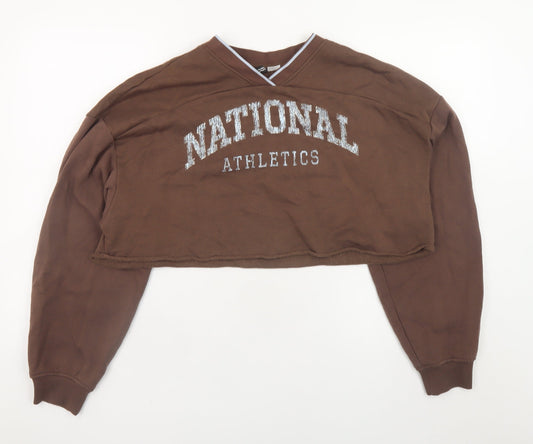 Womens UK Size L H&M Brown Pullover Sweatshirt