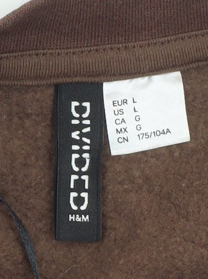 Womens UK Size L H&M Brown Pullover Sweatshirt