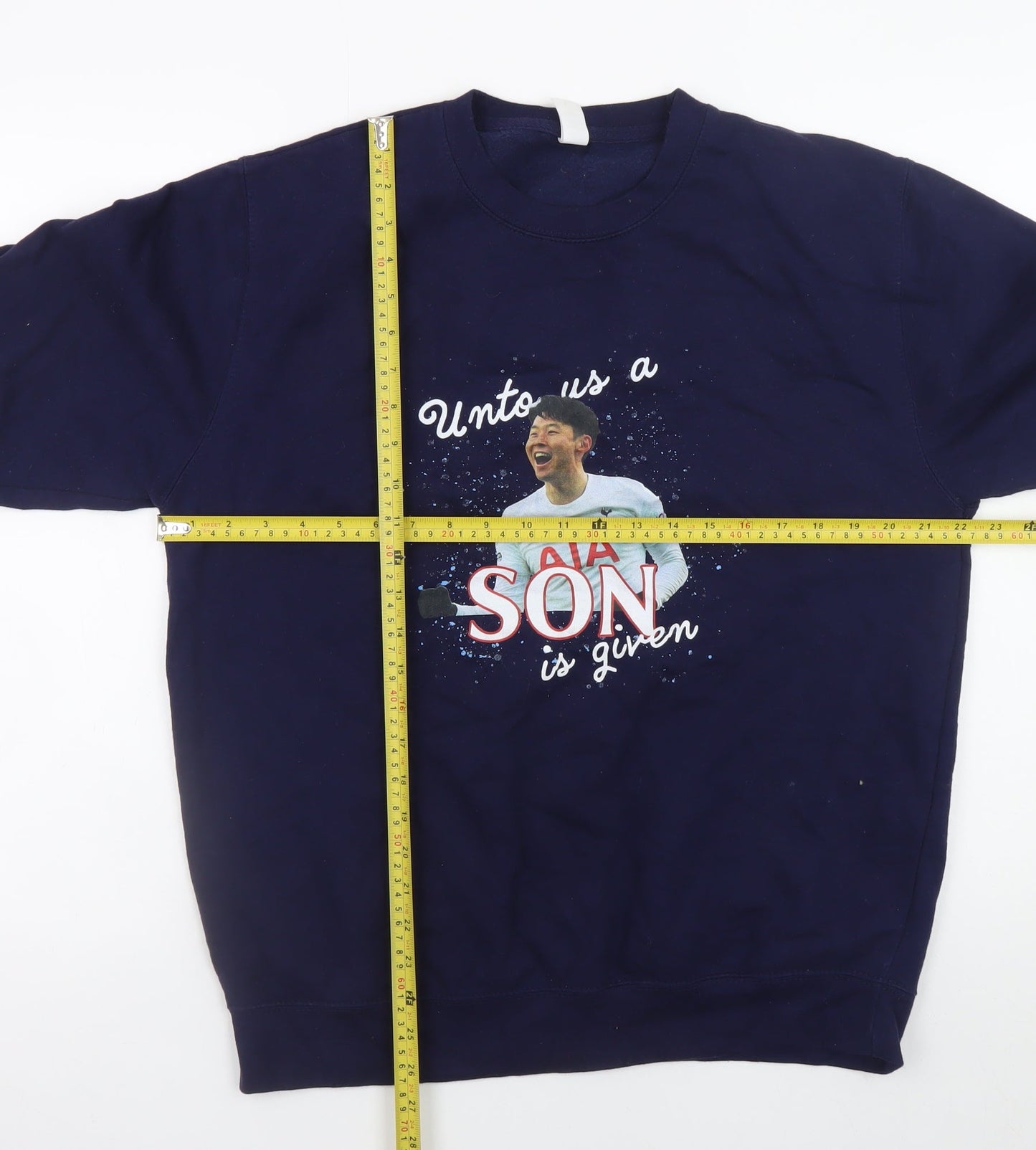 Mens UK Size L JustHoods Blue Pullover Sweatshirt