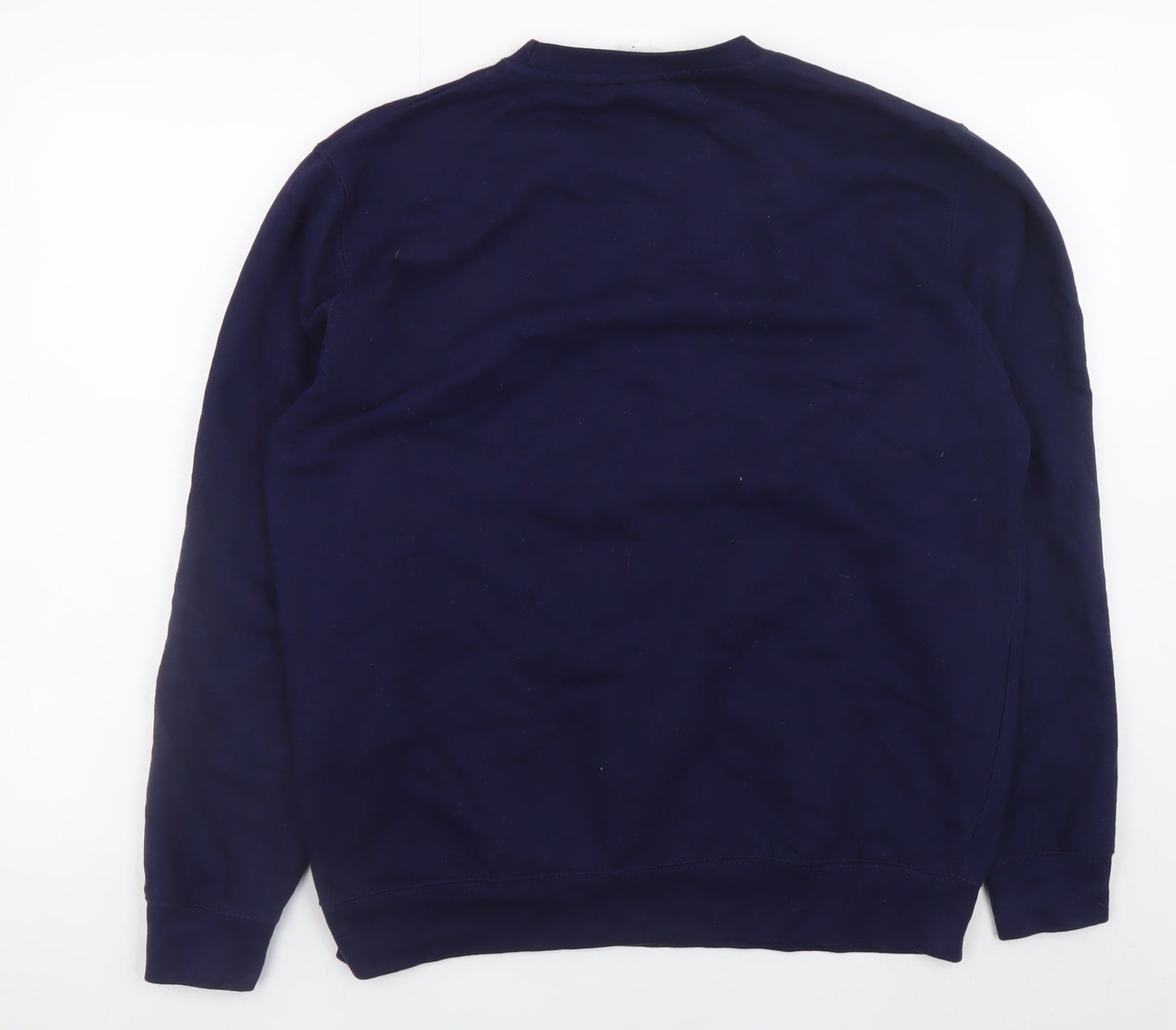 Mens UK Size L JustHoods Blue Pullover Sweatshirt