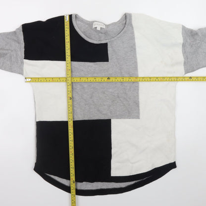 Apricot Women Grey Geometric Knit Pullover Jumper Size 14