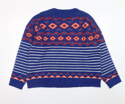 Womens UK Size 18 M&Co Blue Pullover Jumper