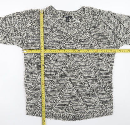 Womens UK Size 10 Mango Grey Pullover Jumper