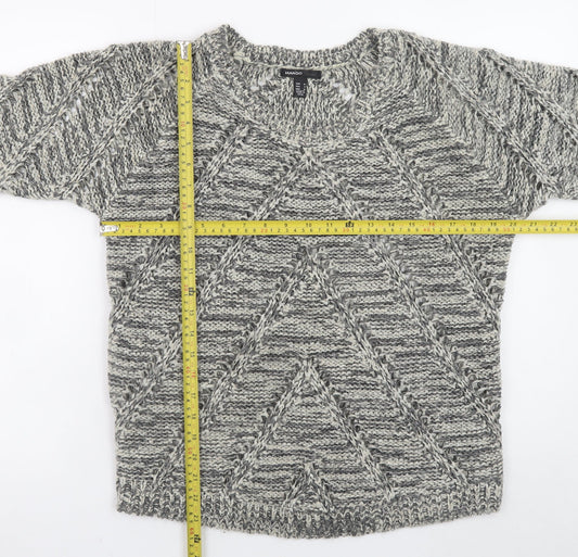 Womens UK Size 10 Mango Grey Pullover Jumper