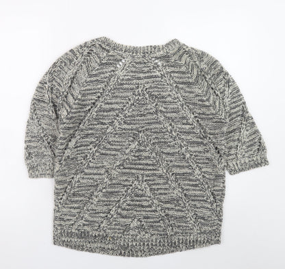 Womens UK Size 10 Mango Grey Pullover Jumper