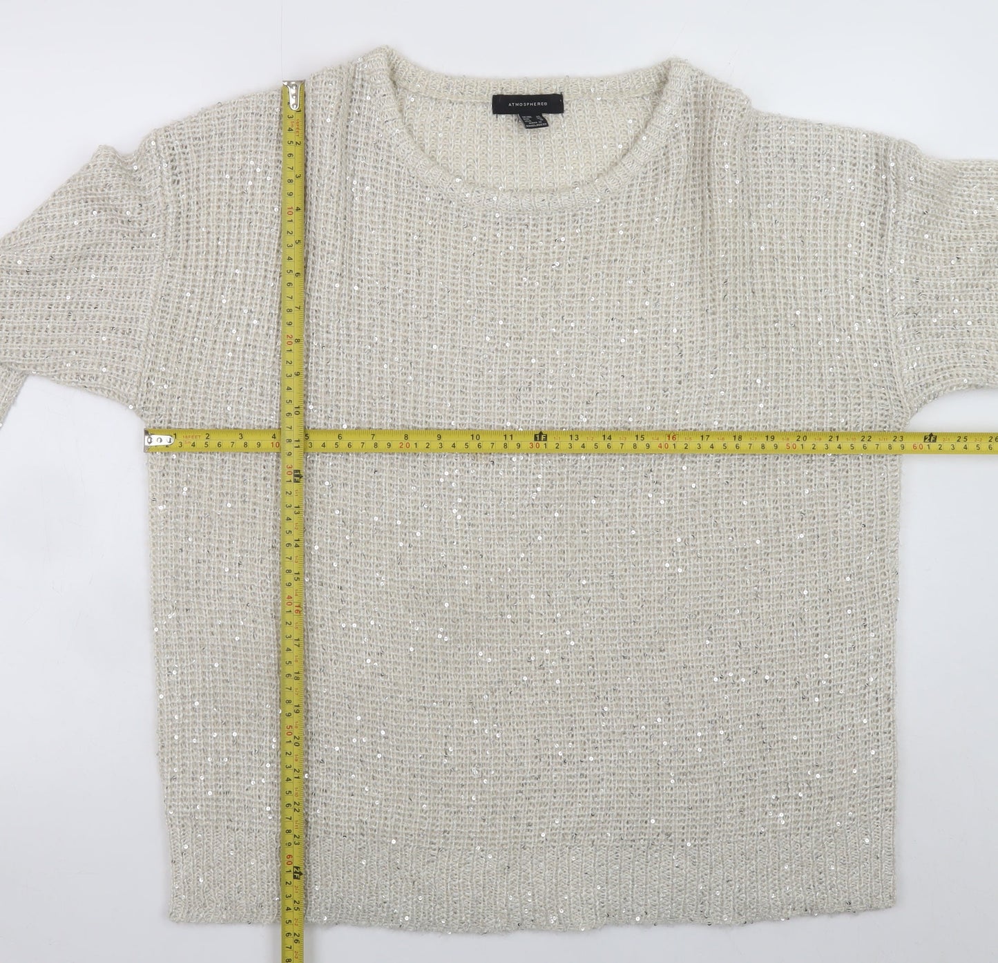Womens UK Size 20 Atmosphere Ivory Pullover Jumper