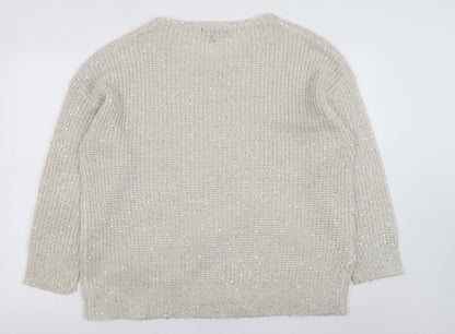 Womens UK Size 20 Atmosphere Ivory Pullover Jumper