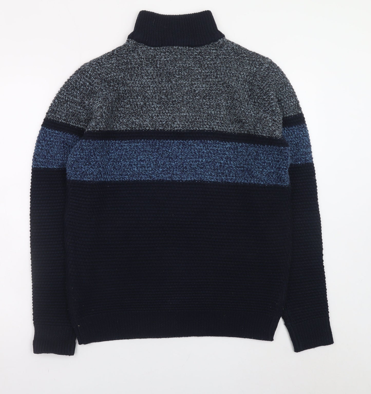 Mens UK Size S Nutmeg Blue Pullover Jumper