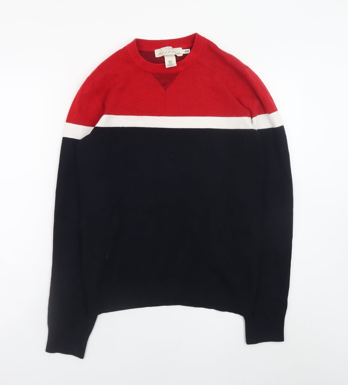 Mens UK Size XS H&M Multicoloured Pullover Jumper