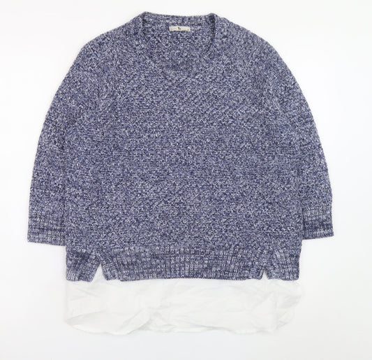 Womens UK Size 14 TU Blue Pullover Jumper