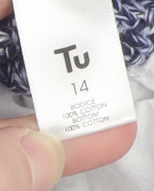 Womens UK Size 14 TU Blue Pullover Jumper