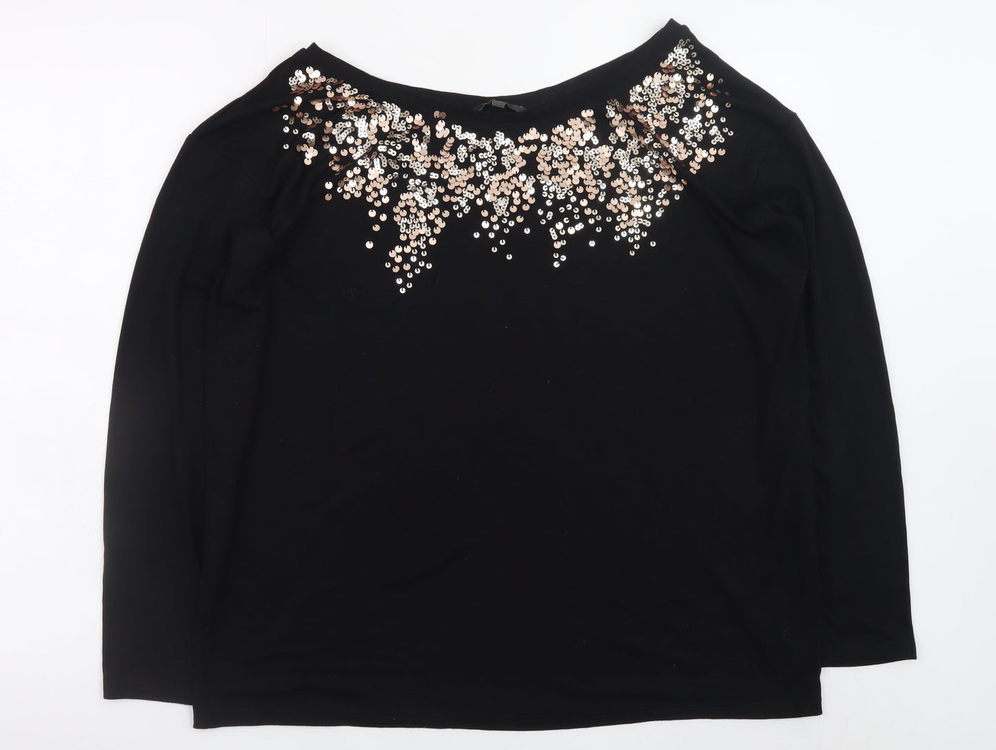 Womens UK Size 12 NEXT Black Basic T-Shirt