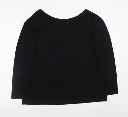 Womens UK Size 12 NEXT Black Basic T-Shirt