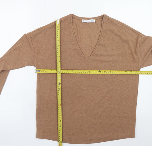 Womens UK Size XS Mango Beige Pullover Jumper
