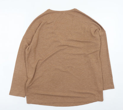 Womens UK Size XS Mango Beige Pullover Jumper