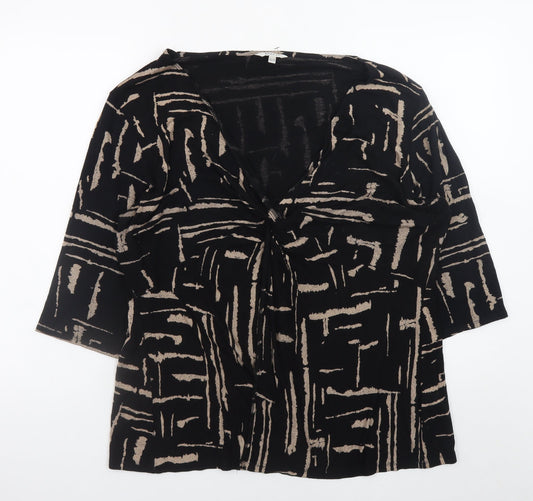 Womens UK Size 26/28 M&Co. Black Tunic Blouse