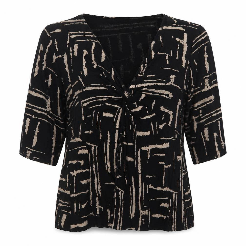 Womens UK Size 26/28 M&Co. Black Tunic Blouse