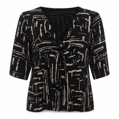 Womens UK Size 26/28 M&Co. Black Tunic Blouse