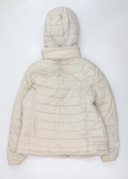 Womens UK Size L Giada PELIN FASHION Ivory Puffer Jacket
