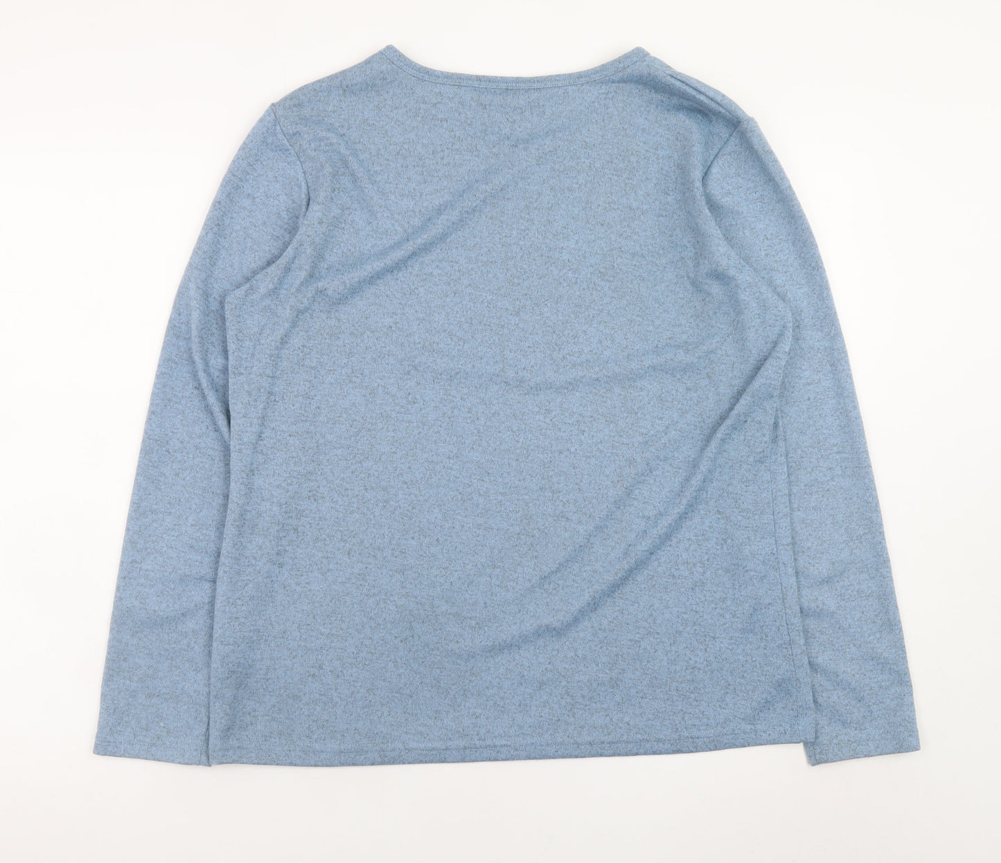 Womens UK Size 14 Classic Blue Basic T-Shirt