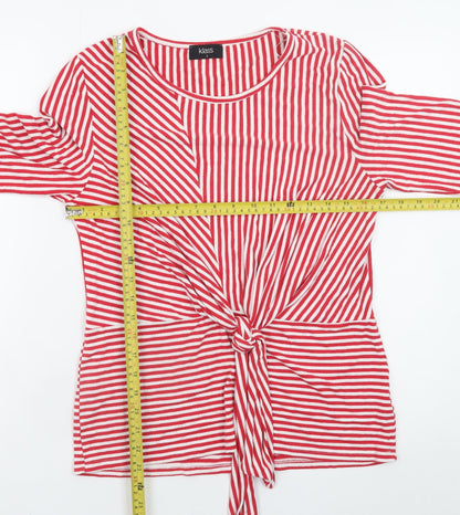 Womens UK Size S Klass Red Tunic Blouse