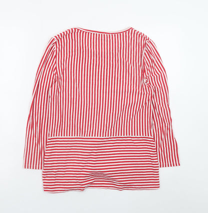 Womens UK Size S Klass Red Tunic Blouse