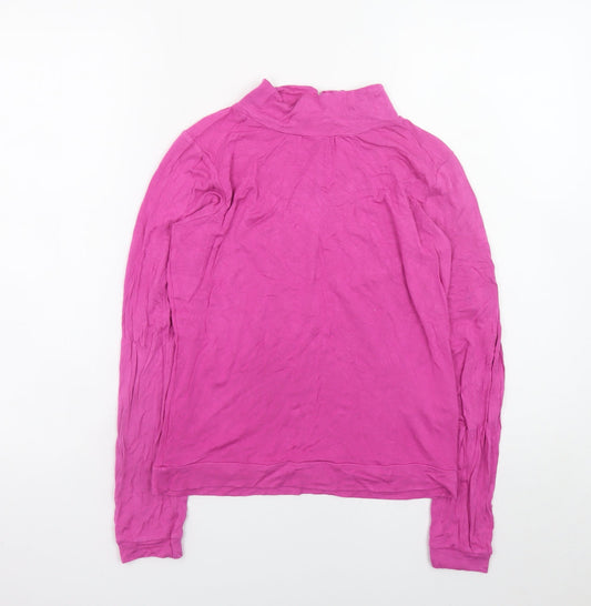 Womens UK Size 14 Red Herring Pink Basic T-Shirt