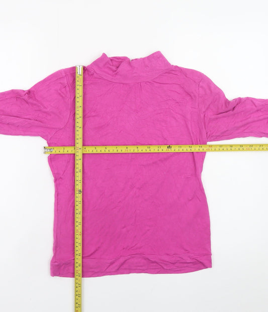 Womens UK Size 14 Red Herring Pink Basic T-Shirt