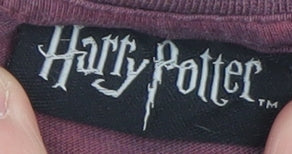 Womens UK Size 12 Harry Potter Purple Basic T-Shirt