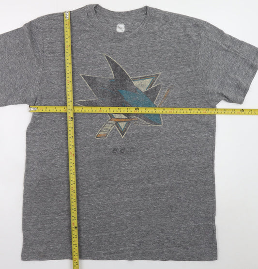 CCM NHL San Jose Sharks Grey Graphic T-Shirt Men's XL Short Sleeve