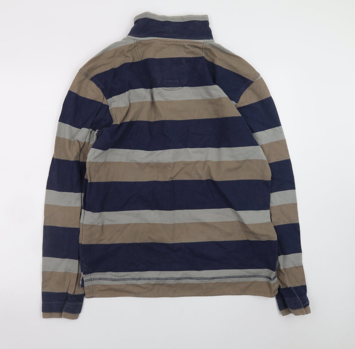 Mens UK Size S Weird Fish Blue 1/4 Zip Sweatshirt