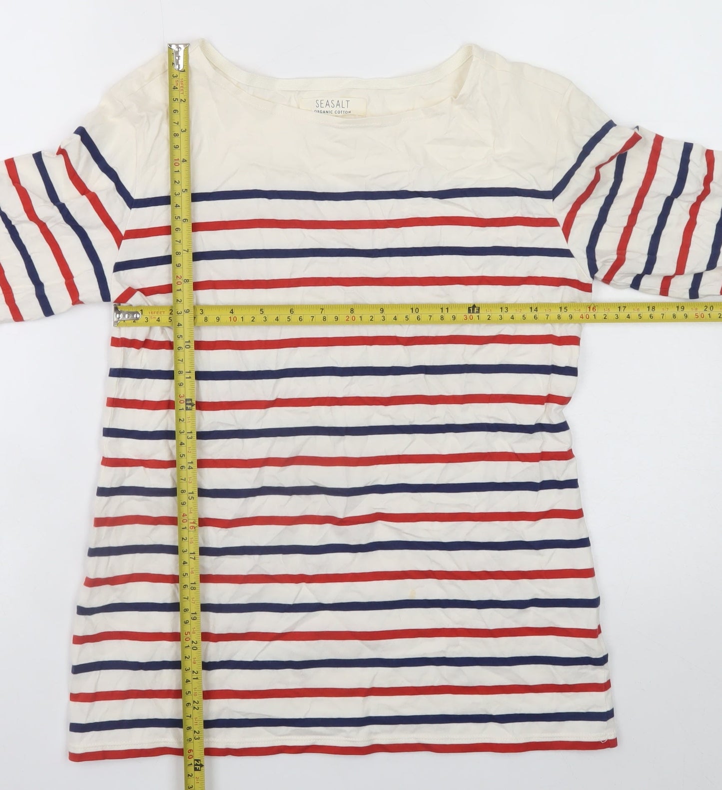 Womens UK Size 8 Seasalt Multicoloured Basic T-Shirt