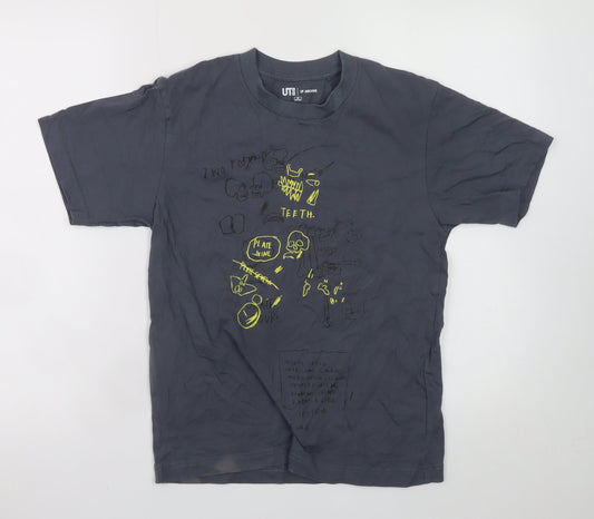Mens UK Size XS Uniqlo Grey  T-Shirt